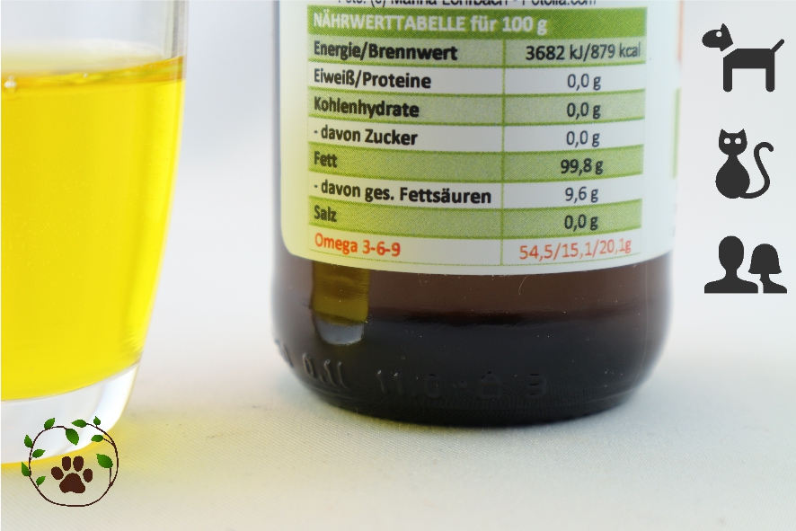 Bio Leinöl in Lebensmittelqualität für ein glänzendes Fell