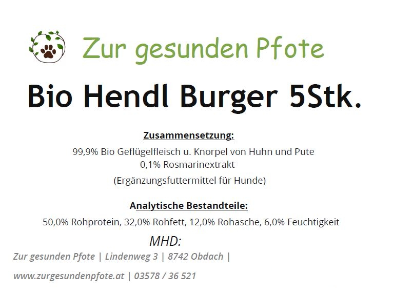Bio Hendl Burger - Der coole Kauspaß