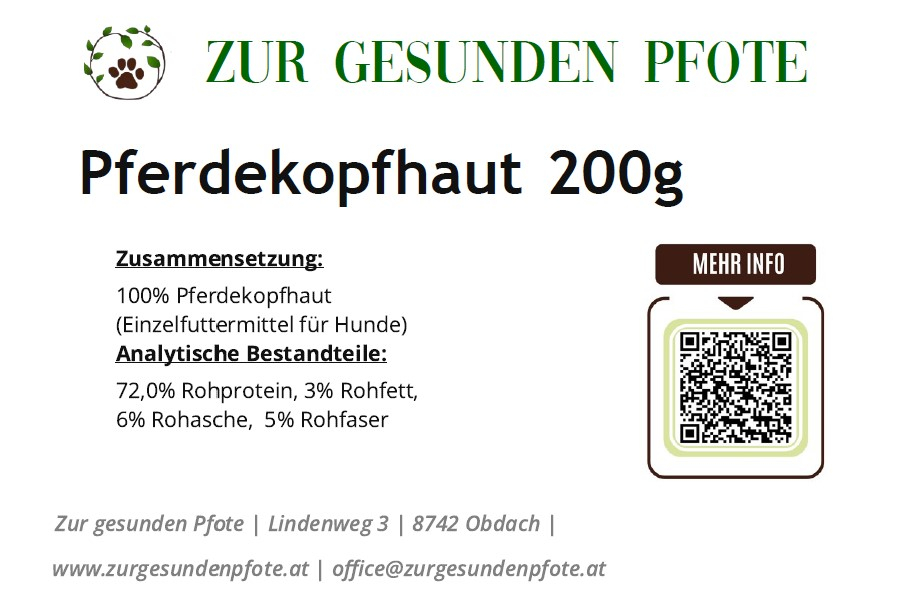 Pferdekopfhaut - der Kauspaß auch für Allergiker