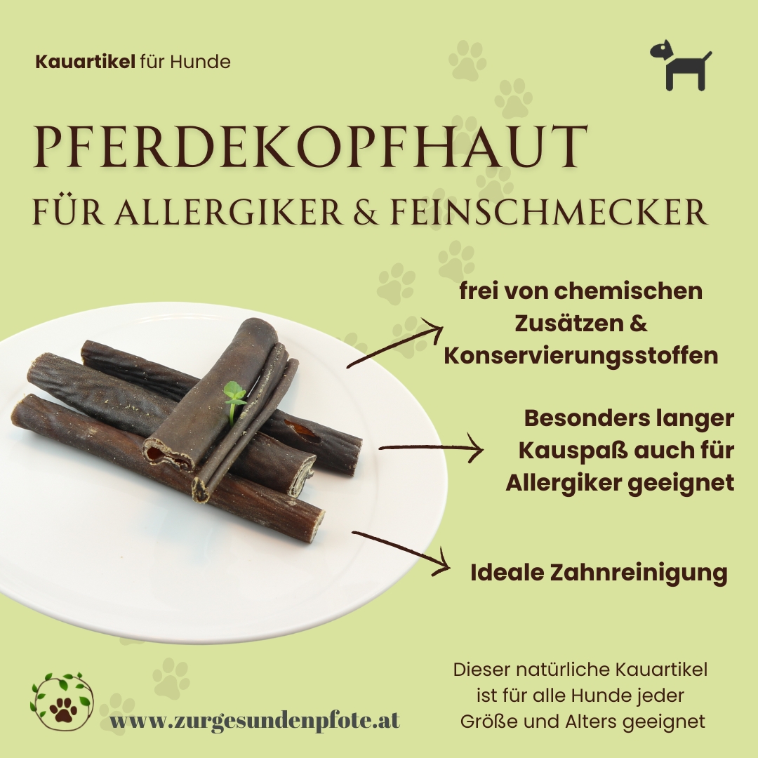 Pferdekopfhaut - der Kauspaß auch für Allergiker