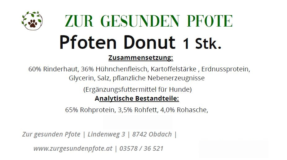 Pfoten Donut - die leckere Zahnpflege für größere Hunde