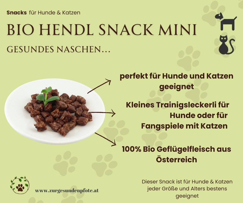 Bio Hendl Snack mini - gesundes Naschen für kleine Hunde