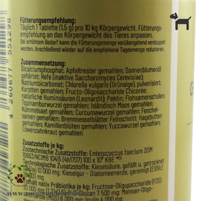 Inhaltstoffe der natürlichen Tabletten gegen Kotfressen