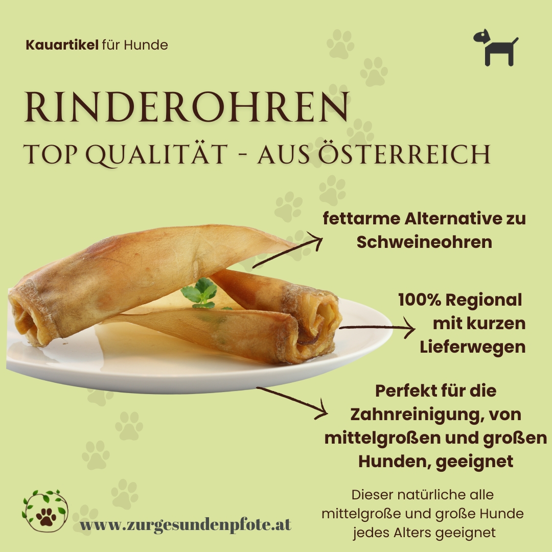 Rinderohren - die fettarme Alternative zu Schweineohren