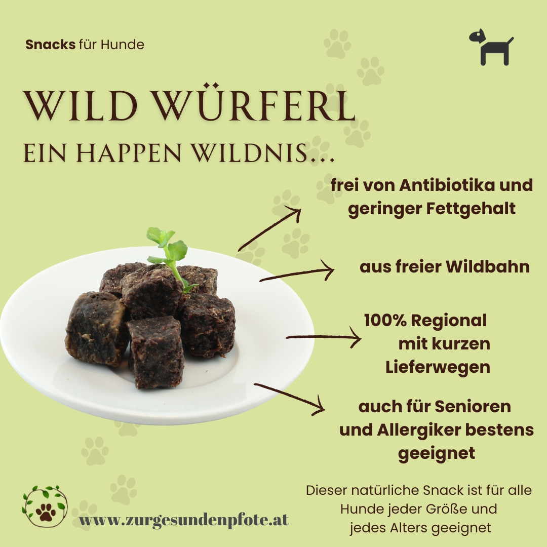 Wild Würferl - ein Stück Wildnis für Ihr Hunderl - 100g